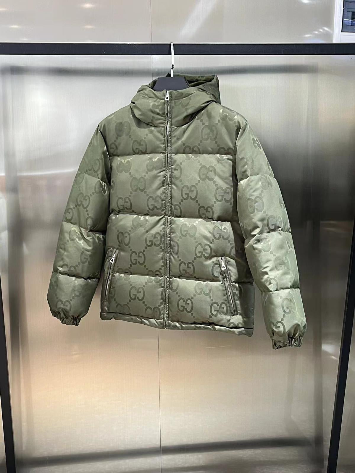 Olive Monogram Puffer Jacket – Urban Winter