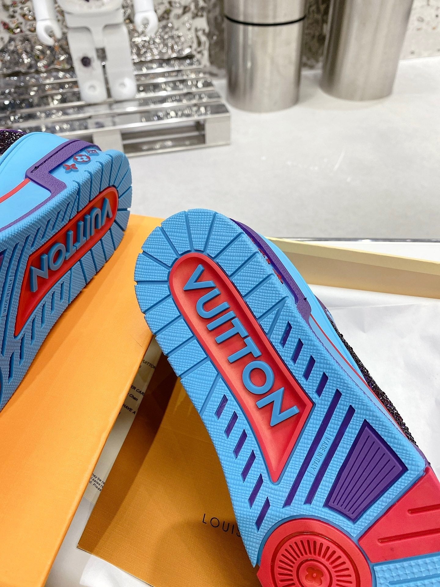 Purple & Blue Swarovski Edition – Luxury Streetwear Sneakers