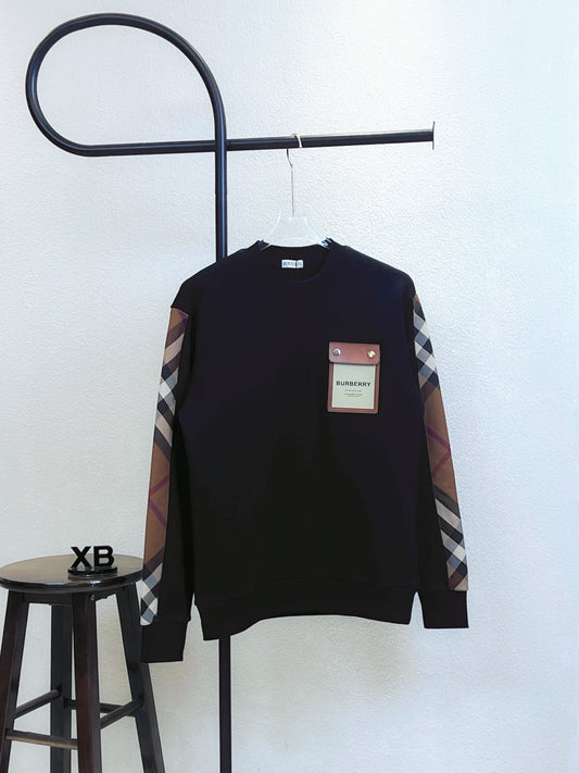 Heritage Panel Sweatshirt – Black Check Sleeves