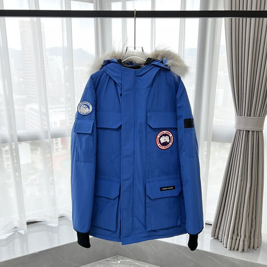 Royal Blue Arctic Parka with Fur Hood – Society Drip Exclusive
